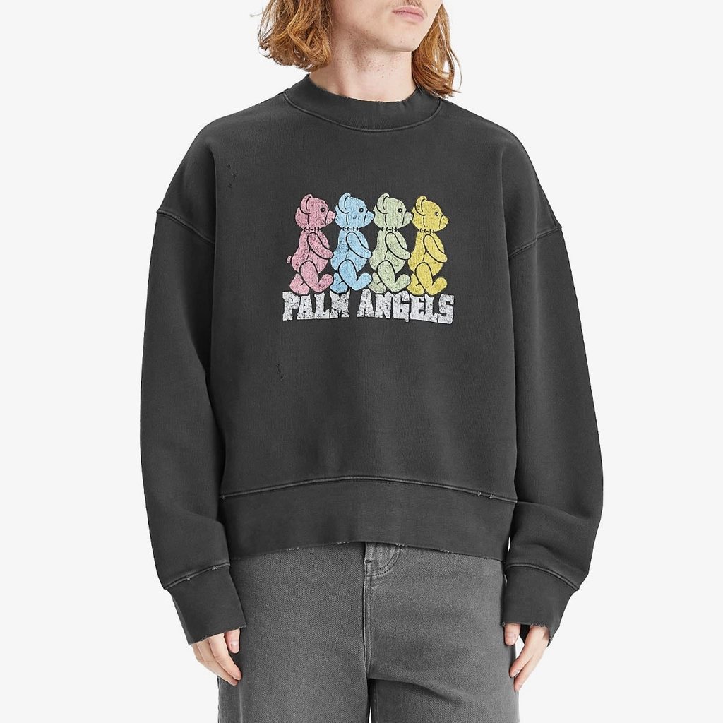 Palm Angels Men's Crossroad Bears Crew Sweat Multicolor
